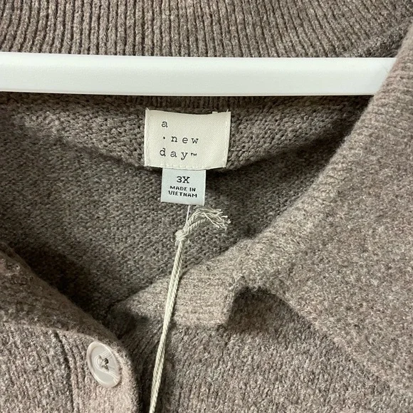 1/4 button down, soft and cozy sweater 3X a new day - Picture 3 of 9